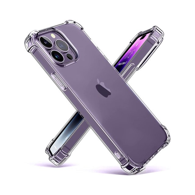 PST iPhone 16 Pro Soft Case, Ultra Thin Soft TPU Shockproof Bumper Case Back Cover. A transparent, ultra-thin case with reinforced corners, highlighting the phone's purple finish. Designed for iPhone 16 Pro, it is made from durable thermoplastic polyurethane (TPU) and offers lightweight protection against scratches, dust, and shocks. Full access to all ports and buttons ensures convenience.