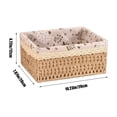 thumbnail image 3 of EGNMCR Desktop Storage Basket For Miscellaneous Items Keys Woven Storage Basket Coffee Table Organizer Woven Basket Storage Box Storage Frame Snack Basket Storage basket, 3 of 8