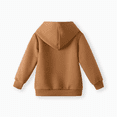 thumbnail image 5 of PatPat Toddler Boy/Girl Sweatshirts Solid Color Textured Hoodies Sweatshirt, Brown,3T,Clearance, 5 of 5