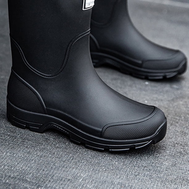 XIMIN Waterproof Rubber Rain Boots for Men and Women Ankle  display picture 1