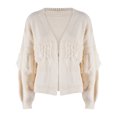 thumbnail image 4 of AherBiu Cardigan Sweaters for Women Ribble Knit Fringe Tassels Jackets Open Front Fall Clothes, 4 of 6