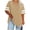 Khaki, variant on AherBiu Plus Size T-Shirts for Women V Neck Summer Loose T Shirts Oversized Casual Basic Short Sleeve Tops Tees