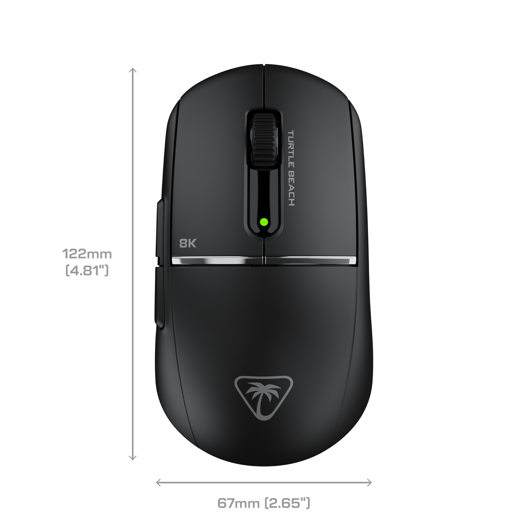 Turtle Beach Burst II Pro 2.4GHz Wireless Esports Gaming Mouse - 8K Polling, 57g Ultra Lightweight, 150-Hour Battery, Optical Switches, Symmetrical, 30K DPI Optical Sensor - Black