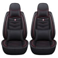 thumbnail image 3 of Maidao 2pcs Car Seat Cover Front Seats Only for Honda for Ridgeline 2006-Present 2 Seats Leather Airbag Compatible Water Resistant Front Set Cushion Protector Black and Red, 3 of 4