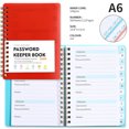 thumbnail image 4 of A6 Mini Password Book – Spiral Bound Pocket Notebook with Alphabetical Tabs (4.25x5.7in, Durable PP Cover), 4 of 6