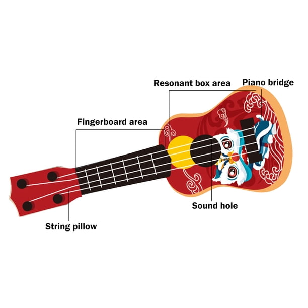 Guitare Peppa Pig | Guitare acoustique Peppa Pig avec 4 cordes | Gu Guitare Peppa Pig | Guitare acoustique Peppa Pig avec 4 cordes | Gu