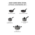 thumbnail image 2 of T-fal Easy Care Non-Stick 15 Piece Cookware Set, ProGlide Non-Stick, with Thermo-Spot® Technology, Oven and Dishwasher Safe, Black, 2 of 13