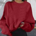 thumbnail image 2 of Pompotops Mode Femmes Décontracté Manches Longues Dames Sweat-Shirts Courts, 2 of 5