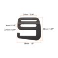 thumbnail image 2 of Unique Bargains 0.98' 25mm Webbing Release G Hook Buckle Adjusters for Backpack Strap, 8Pack Matte Black, 2 of 5