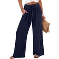thumbnail image 4 of Wensltd Pantalon Court d'Été pour Femmes, Pantalon Droit Mince, Travail, 4 of 6