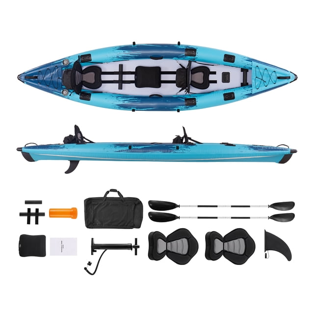 VEVOR Kayak Gonflable pour 2 Personnes Kayak Récréatif Gonflable Capacité de 700 Lb