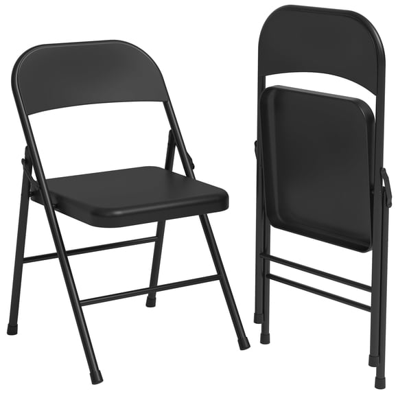 Chaises de Salle à Manger Pliantes – Ensemble de 8 en Métal Robuste – Siège et Dossier Rembourrés – Cadre en Acier Robuste – Capacité de 350 lb – Portatives et Empilables – Maison, Bureau et Intérieur/extérieur