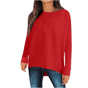 FAIWAD Sweatshirt for Women Long Sleeve Round Neck Drop Shoulder Graphic Print Casual Pullover Tops