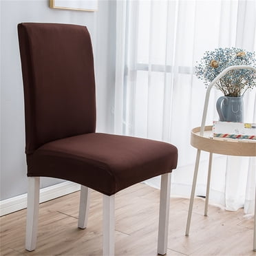 TopLLC Chair Covers for Dining Room, Stretch Solid Color Chair Slipcovers, Soft Breathable Dust-proof Spandex Decorative Seat Cover Elastic Removable Washable Universal Chair Protector for Kitchen