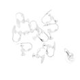 thumbnail image 2 of Abbracc Clips de Boucles d'Oreilles Non Perçants à Coller sur Lunette 12mm Blanc, 2 of 8