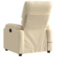 thumbnail image 2 of vidaXL Massage Recliner Chair Cream Fabric, 2 of 5