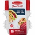 thumbnail image 1 of TakeAlongs Square Food Storage Containers, Ruby Red, 20-Piece Set, 1 of 1