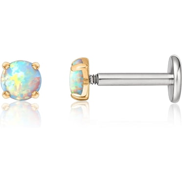 Limerencia 18g Titanium Internally Threaded Tragus Piercing Jewelry Nose Studs Earring for Women or Men