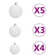 thumbnail image 5 of vidaXL Artificial Pre-lit Christmas Tree with Ball Set White 120 cm, 5 of 5