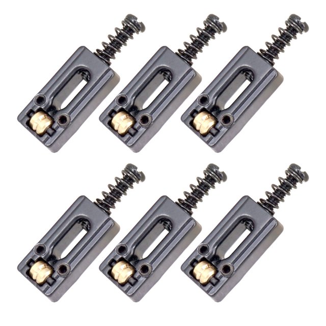 6 Pcs Roller Bridge Tremolo Saddles For Strat TL Electric Guitar Chrome Color