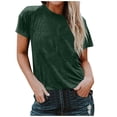 thumbnail image 1 of FAIWAD Womens Short Sleeve Tops Summer Round Neck Short Sleeve Plus Size T Shirts Causal Beach Vacation Basic Tees, 1 of 6