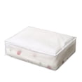 thumbnail image 2 of Meitianfacai Folding Plastic Storage Box For Storage Under The Bed Odorless Moistureproof Trash Can Suitable For Pillows Coats Blankets White Translucent, 2 of 7