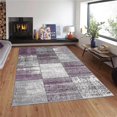 thumbnail image 1 of Lbaiet CH520Z57 Purple Lyanna 5 x 7 ft. Rectangle Area Rug, Purple, White & Gray, 1 of 4