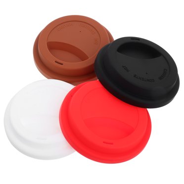 Miangastore 4 Pcs Couvercles en Silicone pour Tasses à Café pour Tasses en Céramique Couvercles de Couvercle de Boisson en Silicone Souple Couvercle en Silicone de Remplacement Anti-Fuite pour Tasses à Café