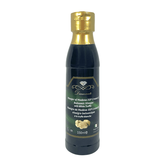 Diamante Cream of Balsamic with White Truffle Vinegar of Modena IGP 150ml | Made in Italy | Gourmet Truffle Glaze & Dressing