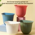 thumbnail image 2 of Transemion Shape Kitchen Door Hanging Trash Waste Cleaning Can Desktop Collection Basket Garbage Bin Household Restaurants Blue 1Set, 2 of 6