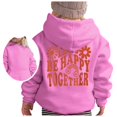 thumbnail image 1 of GDREDA Sweat à Capuche Preppy pour Fille, Manches Longues, Sweat Graphique Doux, Pull Mignon pour Enfants (Rose, 3-4 Ans), 1 of 5