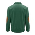 thumbnail image 4 of KIHOUT Chandails Homme Mode Décontractée Sport Col Montant Bouton Patchwork Manches Longues Chandail à Enfiler Blouse GN/L4, 4 of 5