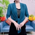 thumbnail image 2 of Yuyuzo Womens Cropped Cardigans for Dresses Long Sleeve Open Front Lightweight Knit Sweaters, 2 of 4