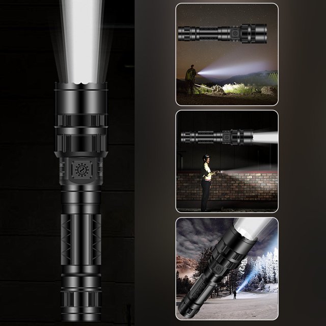 Agiferg Hot 50000LM T6 Tactique Militaire Lampe de Poche LED 18650 Torche charge Directe 5 Modes