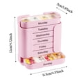 thumbnail image 3 of 7 Day Weekly Pill Organizer ABS PC Material 7 Stackable Compartments 4 Times a Day Morning Noon Evening Bedtime Medicine Storage Box, 3 of 4
