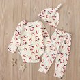 thumbnail image 4 of LSLJS Newborn Infant Baby Boys Girls Christmas Santa Romper+Pants+Hat Outfits, Christmas Outfits Set, 4 of 9