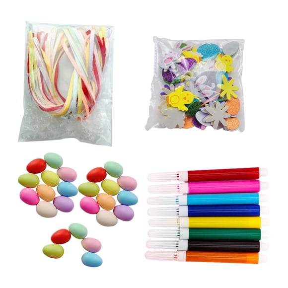 Abbracc 25 Pieces Easter Eggs Colorful Decorative Eggs for Child Hanging Decorations