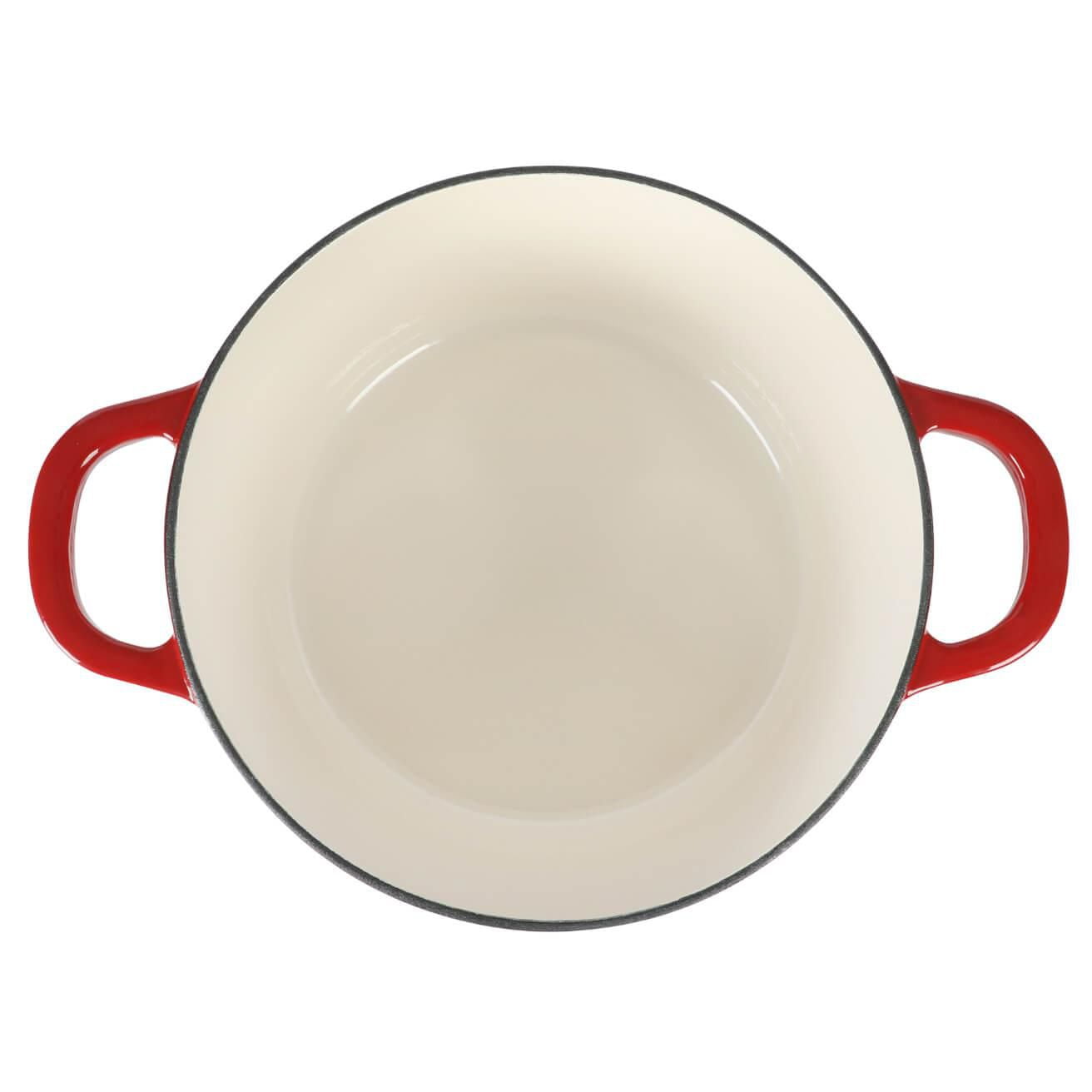 Crock-Pot Artisan Four hollandais en fonte émaillée avec couvercle, rouge dégradé, rond, 6 Qt