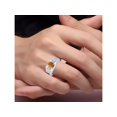 thumbnail image 2 of RYLOS Men's Rings Sterling Silver Rings Classic Designer  9X7MM Oval Gemstone &  Diamond Ring Tiger Eye November Birthstone Ring Size 9, 2 of 7