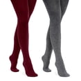 thumbnail image 1 of Muk Luks Women's Fleece Lined Tights 2 Pair, 1 of 5