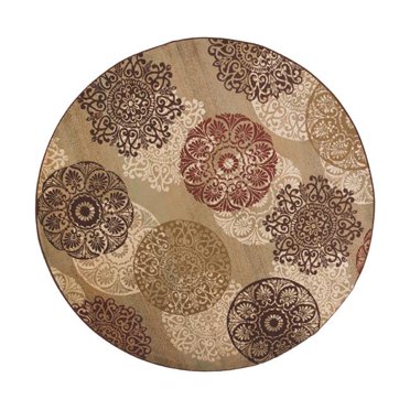 HomeRoots 352530 Tapis Rond en Polypropylène Sauge 7 Pi. 7 Po.