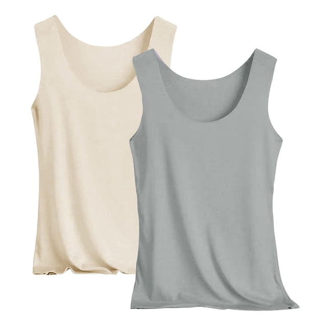 Pyjamas pour Femmes, Mode Femmes Dames Débardeur Uni à Encolure en U Hauts de Pyjama 3 Pcs Hauts de Bas, Cadeaux pour Femmes, G