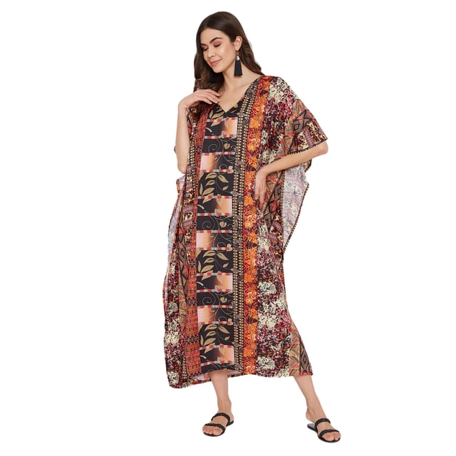 Caftans Longs pour Femmes Grande Taille Robe Caftan Robe de Soirée Fête Été Plage Robe d'Été Manches Kimono Longues Robes Décontractées en Ligne