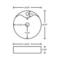 thumbnail image 4 of 18.25-in. W Above Counter White Bathroom Vessel Sink Set For 1 Hole Center Faucet AI-14943, 4 of 5