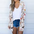 thumbnail image 2 of Pisexur Womens Open Front Cardigans Sweaters Lightweight Floral Long Sleeve Loose Outerwear Soft Knit Sweaters Coat with Pockets, 2 of 5