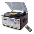 thumbnail image 1 of 3 Speed Bluetooth-compatible Turntable Vinyl LP Record Player Vintage Gramophone Phono CD&amp;Cassette FM/AM Radio ,Simple Setup, 1 of 7
