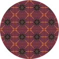 thumbnail image 1 of Ahgly Company Tapis d'Intérieur Ronds de Style Transitionnel Lavables à la Machine, Rouge Bourgogne, 3 Pieds Rond, 1 of 7