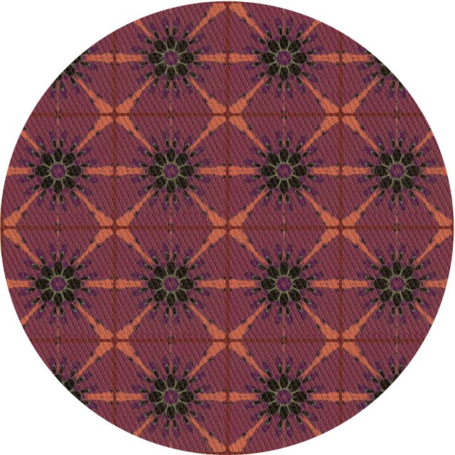 Ahgly Company Tapis d'Intérieur Ronds de Style Transitionnel Lavables à la Machine, Rouge Bourgogne, 3 Pieds Rond