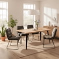 thumbnail image 1 of Homy Casa Modern Set of 4 Chairs with Armless Chairs, 1 of 7