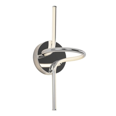 Artika Swirl Modern LED Wall Sconce Light Fixture Chrome 3 Color Temperature
